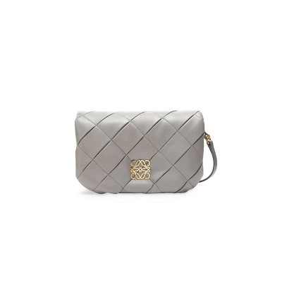 LOEWE GOYA MINI PLEATED LEATHER SHOULDER BAG A896W56X05 (20*13*6cm)